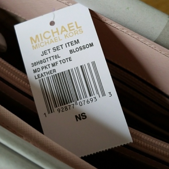 Michael Kors Pocket Tote Blossom Pink Shoulder Bag - Picture 5 of 6